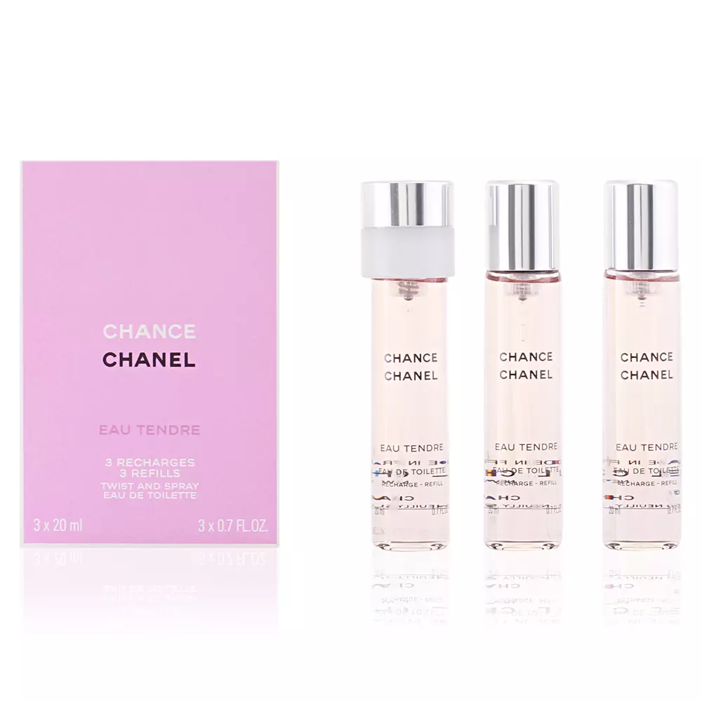 CHANCE EAU TENDRE 3 Eau de Toilette (Nữ) 2 Nước hoa Chance Eau Tendre Eau de Toilette Twist & Spray 3 Refills 20 ml chính hãng Chanel 3145891263053
